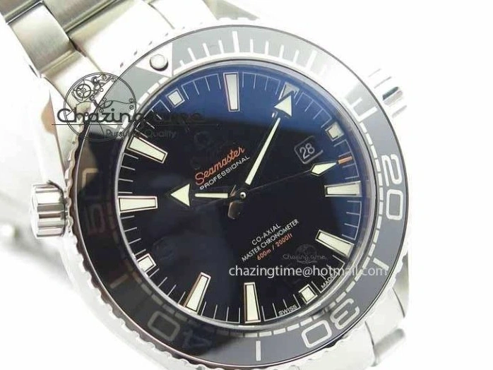 0308 Planet Ocean 2016 43.5mm SS OM 1:1 Best Edition Black Dial On SS Bracelet A Cozy 8162